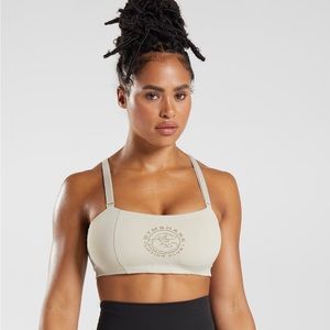 Gymshark Legacy Sports Bra in Pebble Grey 
Size XS